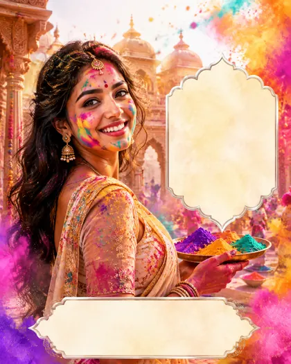 Holi — India - Telugu — Holi AI poster reference