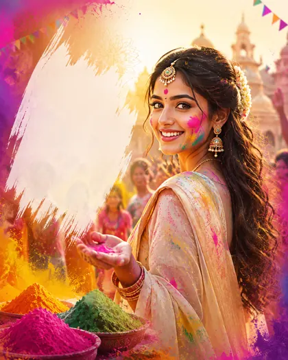 Holi — India - Karnataka — Holi AI poster reference