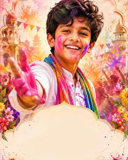 Holi — India - Maharashtra — Holi AI poster reference