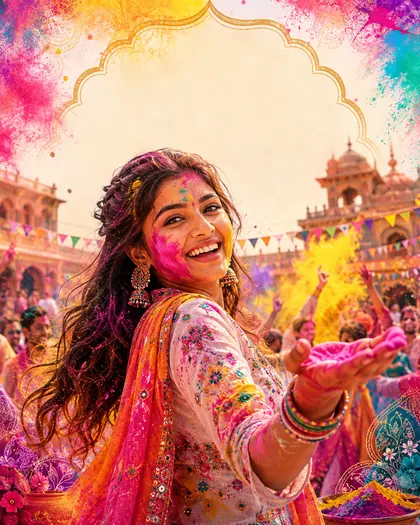 Holi — India - Gujarat — Holi AI poster reference