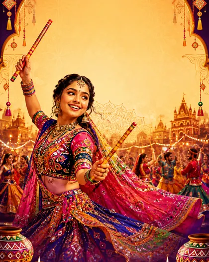 Navratri — India - Gujarat — Navratri AI poster reference