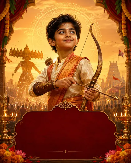 Dussehra / Vijayadashami — India - Tamil Nadu — Dussehra AI poster reference