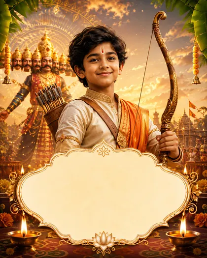 Dussehra / Vijayadashami — India - Kerala — Dussehra AI poster reference