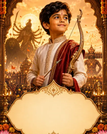 Dussehra / Vijayadashami — India - Bengal — Dussehra AI poster reference