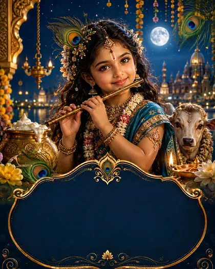 Janmashtami — India - Pan Indian — Janmashtami AI poster reference