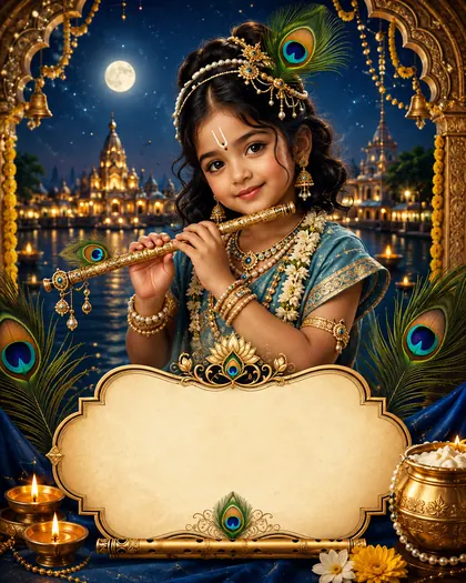Janmashtami — India - Telugu — Janmashtami AI poster reference