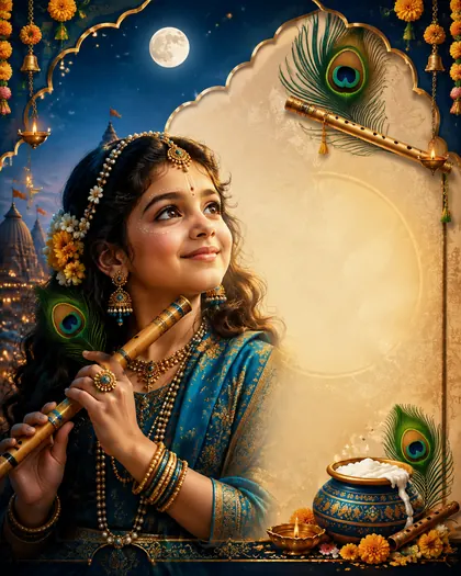 Janmashtami — India - Gujarat — Janmashtami AI poster reference