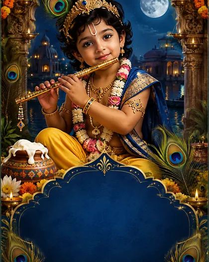 Janmashtami — India - Bengal — Janmashtami AI poster reference