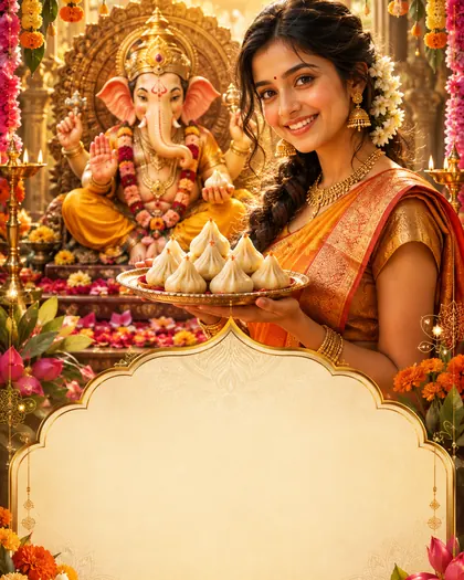 Ganesh Chaturthi — India - Pan Indian — Ganesh Chaturthi AI poster reference