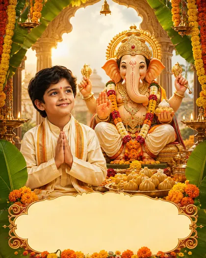 Ganesh Chaturthi — India - Tamil Nadu — Ganesh Chaturthi AI poster reference