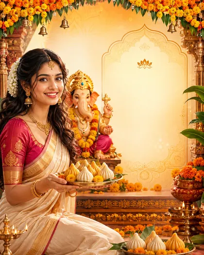 Ganesh Chaturthi — India - Karnataka — Ganesh Chaturthi AI poster reference