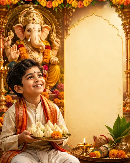 Ganesh Chaturthi — India - Maharashtra — Ganesh Chaturthi AI poster reference