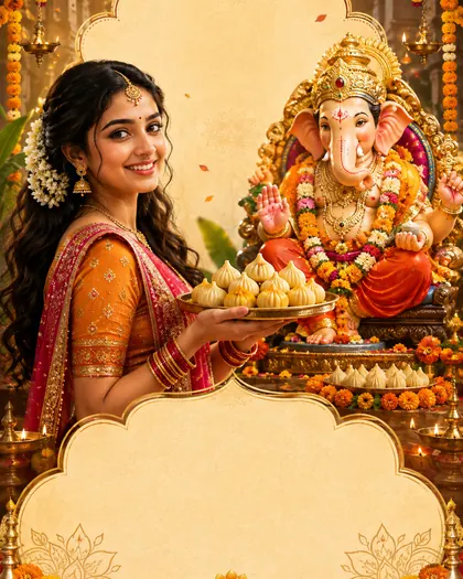 Ganesh Chaturthi — India - Gujarat — Ganesh Chaturthi AI poster reference