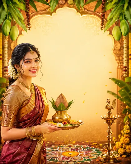 Tamil New Year / Puthandu — India - Telugu — Tamil New Year AI poster reference