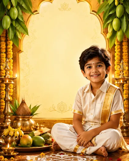 Tamil New Year / Puthandu — India - Kerala — Tamil New Year AI poster reference