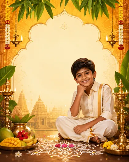 Tamil New Year / Puthandu — India - Maharashtra — Tamil New Year AI poster reference