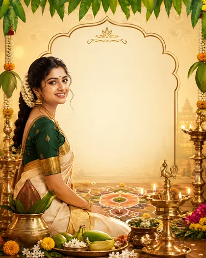 Tamil New Year / Puthandu — India - Gujarat — Tamil New Year AI poster reference