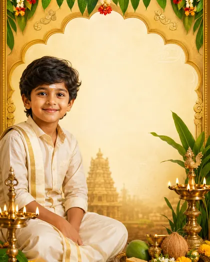 Tamil New Year / Puthandu — India - Bengal — Tamil New Year AI poster reference
