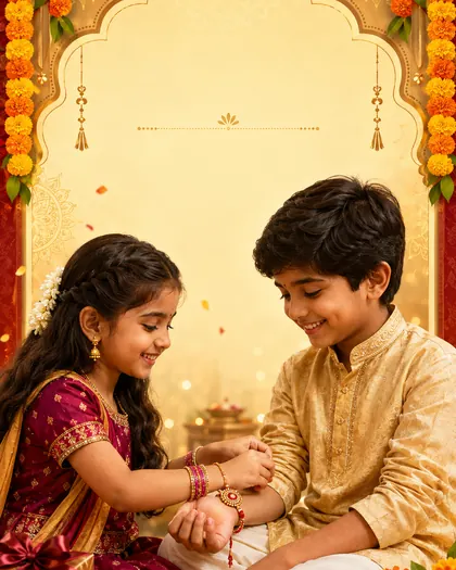 Raksha Bandhan — India - Tamil Nadu — Raksha Bandhan AI poster reference