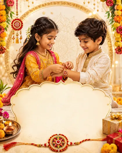 Raksha Bandhan — India - Karnataka — Raksha Bandhan AI poster reference