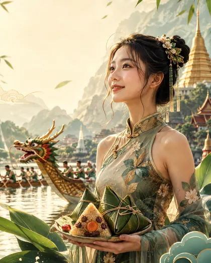 Dragon Boat Festival — Thailand — Dragon Boat Festival AI poster reference