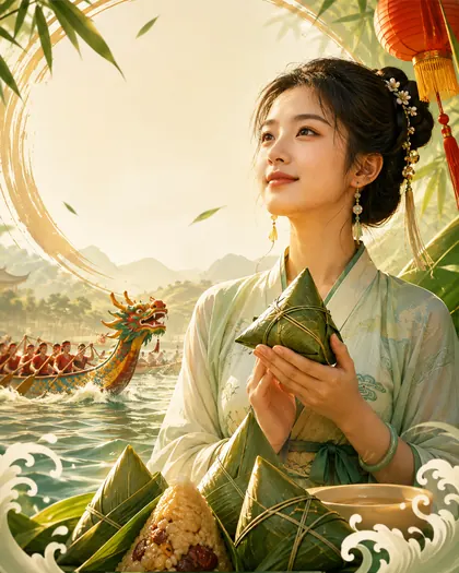 Dragon Boat Festival — China — Dragon Boat Festival AI poster reference