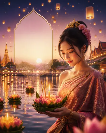 Loy Krathong — China — Loy Krathong AI poster reference