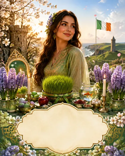 Nowruz — Ireland / global Irish diaspora — Nowruz AI poster reference