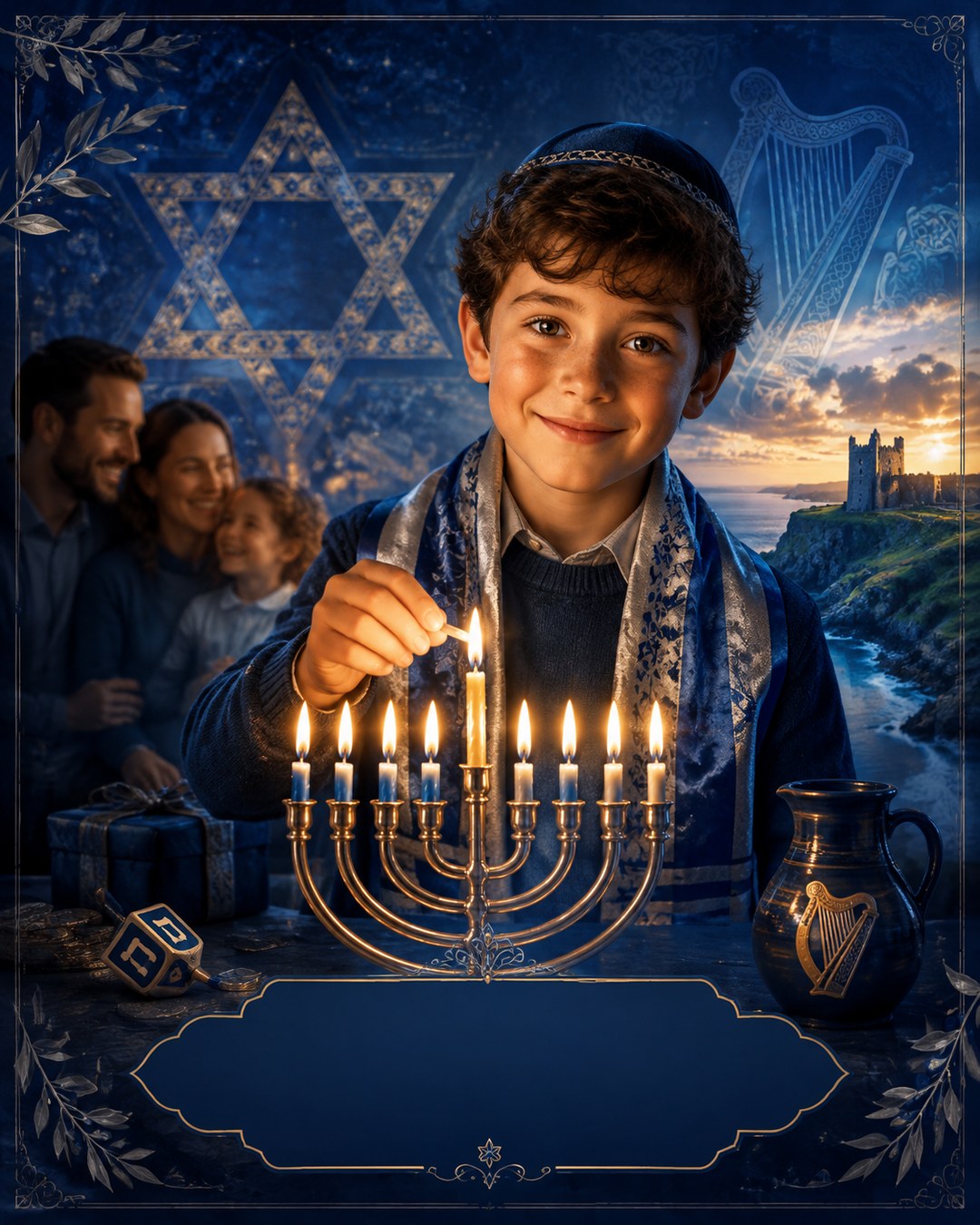 Hanukkah — Ireland / global Irish diaspora reference poster