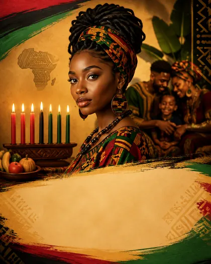 Kwanzaa — USA / African diaspora — Kwanzaa AI poster reference