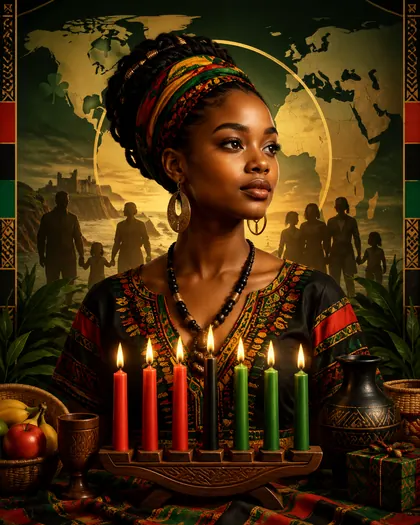 Kwanzaa — Ireland / global Irish diaspora — Kwanzaa AI poster reference