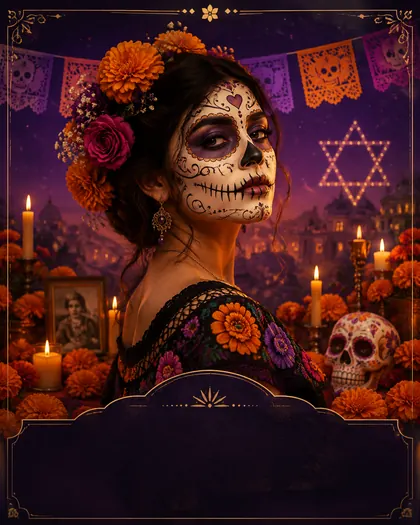 Día de los Muertos — Israel / Jewish diaspora — Día de los Muertos AI poster reference