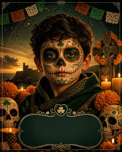 Día de los Muertos — Ireland / global Irish diaspora — Día de los Muertos AI poster reference