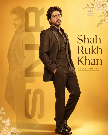 Shah Rukh Khan Inspired Motion Ghost Gradient Male Poster — Congratulations AI poster reference