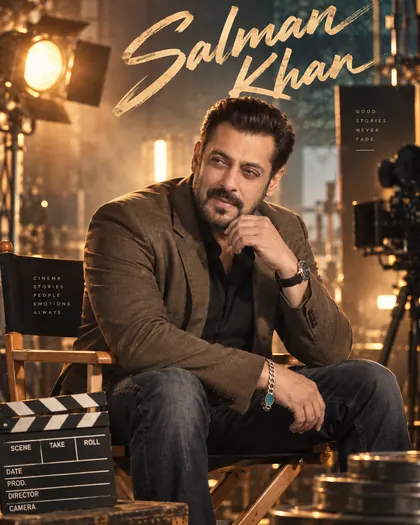 Salman Khan Inspired Backstage Film-Set Male Poster — Congratulations AI poster reference