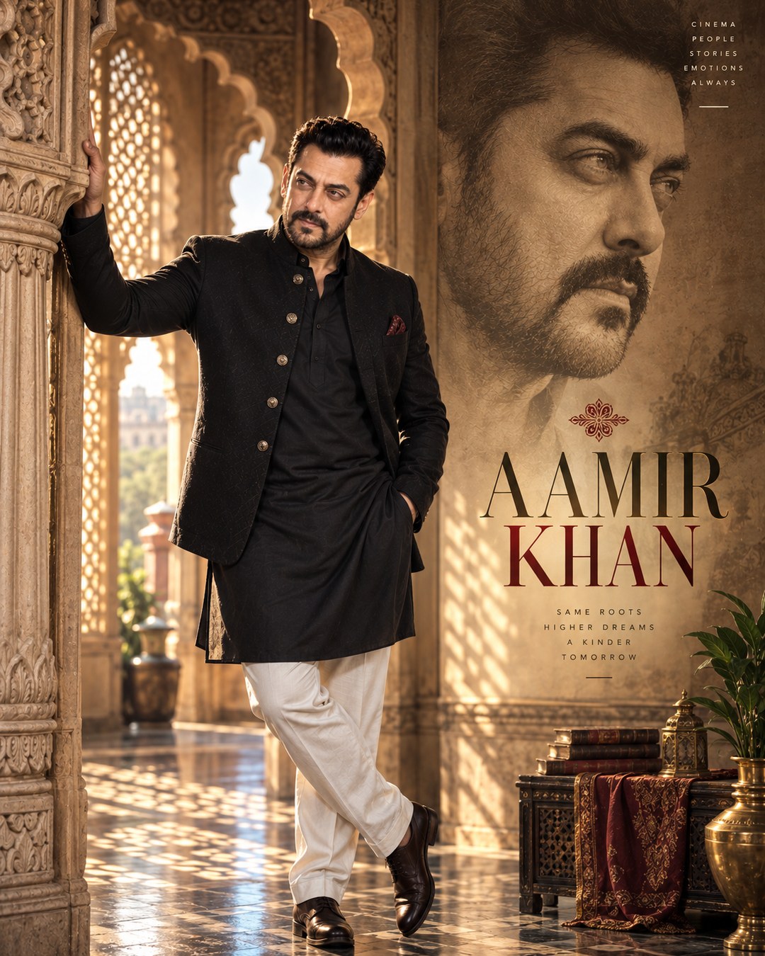 Aamir Khan Inspired Heritage Palace Window Male Poster reference poster