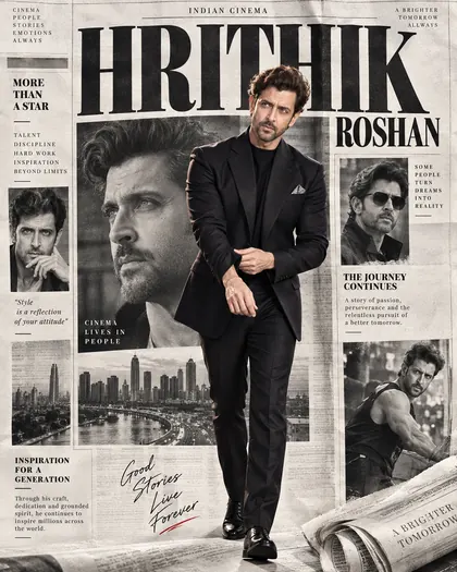 Hrithik Roshan Inspired Newspaper Editorial Male Poster — Congratulations AI poster reference
