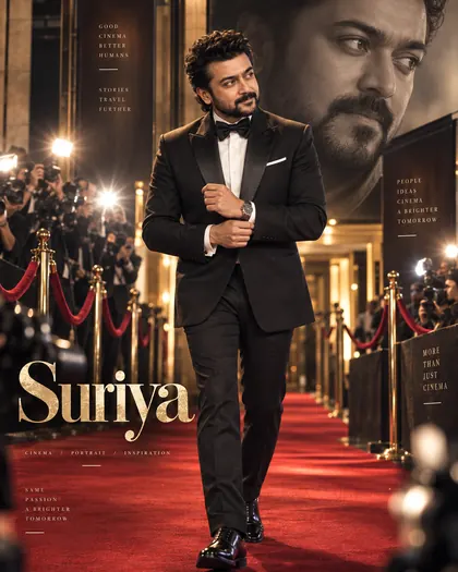 Suriya Inspired Awards-Night Spotlight Male Poster — Congratulations AI poster reference
