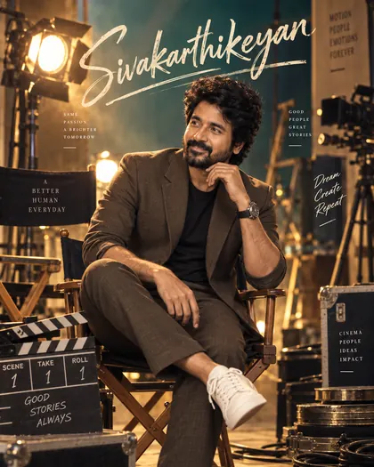 Sivakarthikeyan Inspired Backstage Film-Set Male Poster — Congratulations AI poster reference