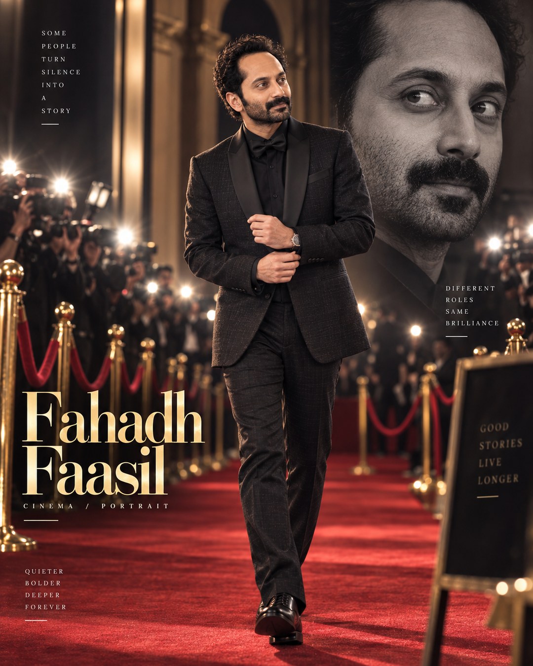 Fahadh Faasil Inspired Awards-Night Spotlight Male Poster reference poster