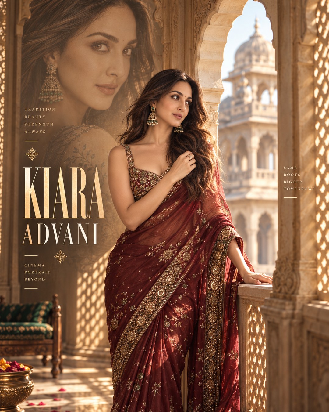 Kiara Advani Inspired Heritage Palace Window Female Poster reference poster